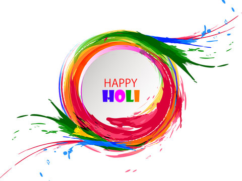 easy to edit vector illustration of Colorful splash for Holi background