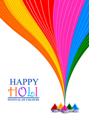 easy to edit vector illustration of Colorful Happy Hoil background for festival of colors in India - 257678743