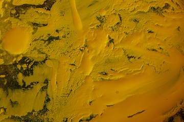 Close up of different color oil paint, Patterns or backgrounds of various colors, colors on the fabric.