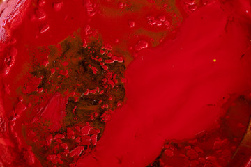 Close up of different color oil paint, Patterns or backgrounds of various colors, colors on the fabric.