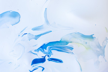 Close up of different color oil paint, Patterns or backgrounds of various colors, colors on the fabric.