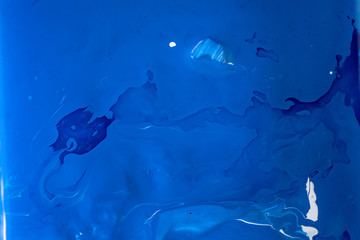 Close up view of different oil paints