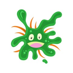 Cute Bacteria and Monster Character 