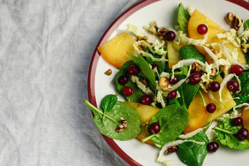 Fresh salad, vegan food.