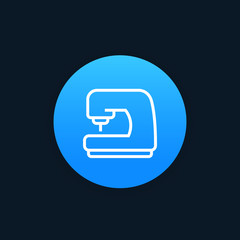 sewing machine line icon