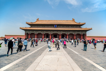 Beijing - April 25, 2015. Tian'anmen, Palace Museum, Beijing, China. Beijing, China.