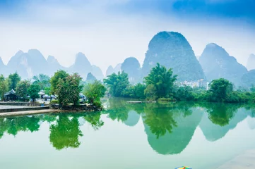 Peel and stick wall murals Guilin The river and mountain scenery in spring