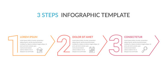 Three Steps Infographic Template