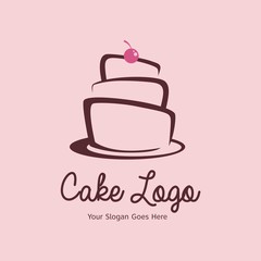 Wedding cake logo design
