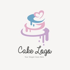 Wedding cake logo design