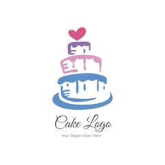 Wedding cake logo design