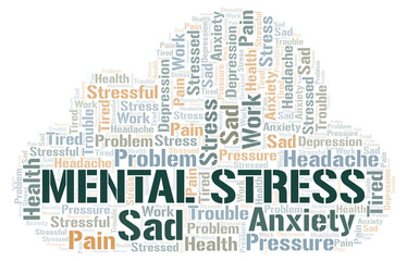 Obraz premium Mental Stress word cloud.