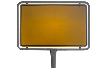 Ortseingangsschild isoliert