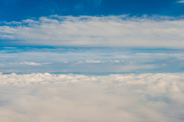 Naklejka na ściany i meble Background of blue sky with cloud view