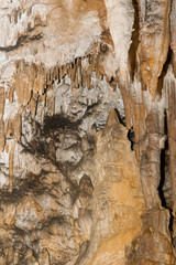 karst formations in the cave.