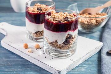 Image with granola and yogurt.