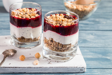 Image with granola and yogurt.