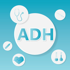 ADH (Vasopressin, antidiuretic hormone) medical concept- vector illustration
