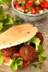 Fresh vegetarian falafel 