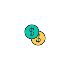 Coin icon design. Marketing icon vector design
