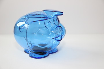 Sparschwein in blau 