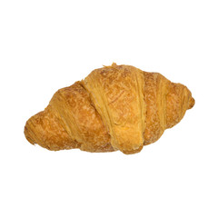 Fresh croissant isolated on white background. File contains clipping path.