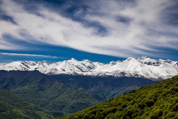 Fototapeta na wymiar beautiful view of the Caucasus Mountains