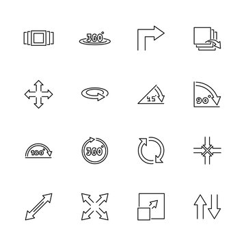 Rotate - Flat Vector line Icons