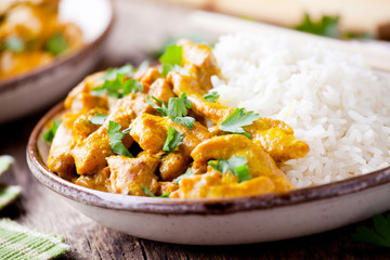 Bowl Of Homemade Chicken Curry