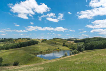 Naklejka premium paysage de campagne 