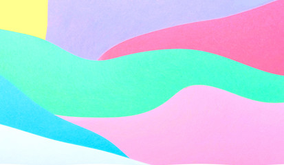 Abstract wavy multi colored paper background design