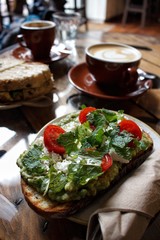 Avocado toast and coffe 