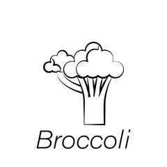 broccoli hand draw icon. Element of farming illustration icons. Signs and symbols can be used for web, logo, mobile app, UI, UX