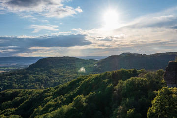 Sandstone rock formation Hohenstein in Germany