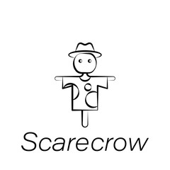 scarecrow hand draw icon. Element of farming illustration icons. Signs and symbols can be used for web, logo, mobile app, UI, UX