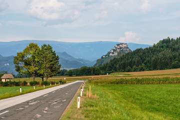 Fototapeta na wymiar Road to Hochosterwitz Castle, Carinthia, Austria - Image