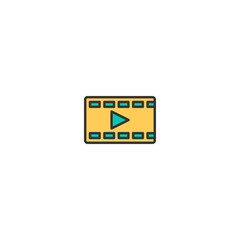 Video Player icon design. Photography and video icon vector design