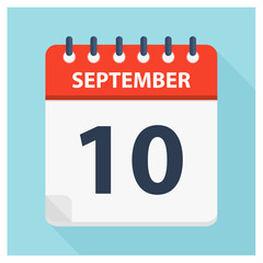 September 10 -  Calendar Icon - Calendar design template