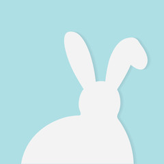 easter bunny silhouette- vector illustration