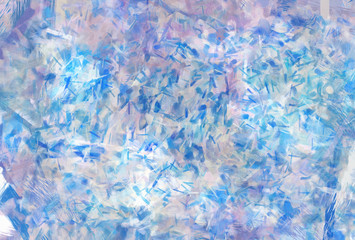 blue colored painting sketch 