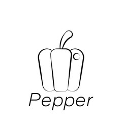 pepper hand draw icon. Element of farming illustration icons. Signs and symbols can be used for web, logo, mobile app, UI, UX