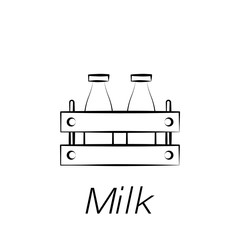 milk hand draw icon. Element of farming illustration icons. Signs and symbols can be used for web, logo, mobile app, UI, UX