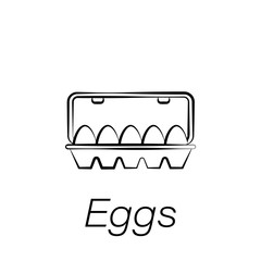 eggs hand draw icon. Element of farming illustration icons. Signs and symbols can be used for web, logo, mobile app, UI, UX