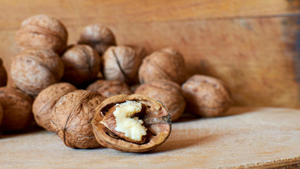 Walnuts on the board