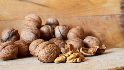 Walnuts on the board
