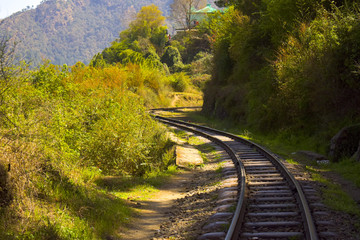 Fototapeta na wymiar Kalka Shimla railway track 
