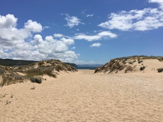 View of the Playa del Faro (Lighthouse's beach) and the Atlantic Ocean in the vicinity of the Cape...