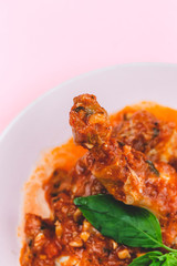 Chicken with tomato sauce