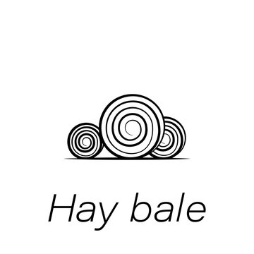 hay bale hand draw icon. Element of farming illustration icons. Signs and symbols can be used for web, logo, mobile app, UI, UX