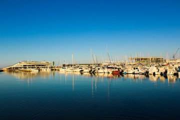 Fototapeta na wymiar The Port of Denia from Spain-Puerto de Denia
